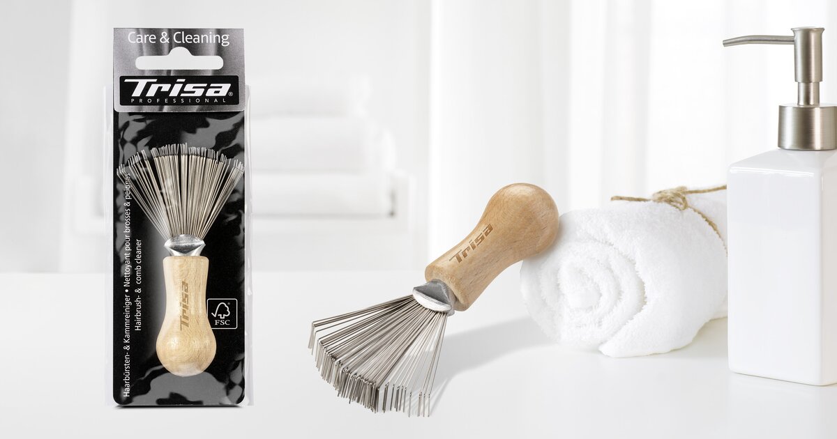 Haarbürsten-Reiniger 2-in-1 – Metall- & Kunststoff-Borsten – 15cm, Für Bürsten, Kämme, Friseurbedarf